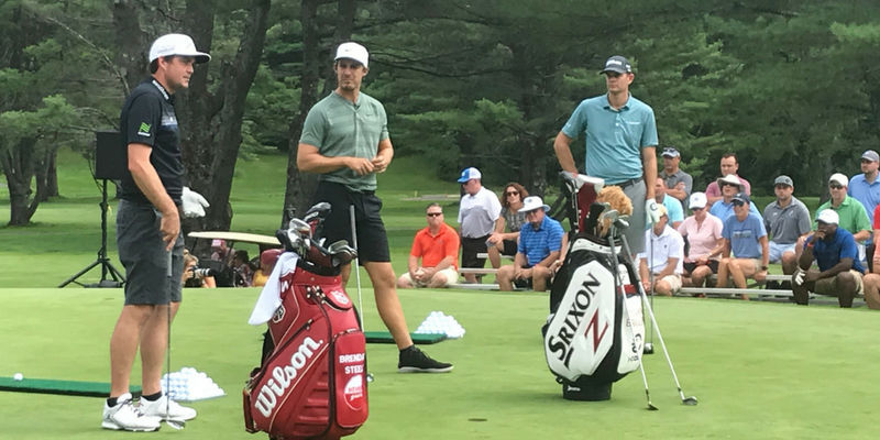Keegan Bradley, Jamie Lovemark, Brendan Steele at charity classic