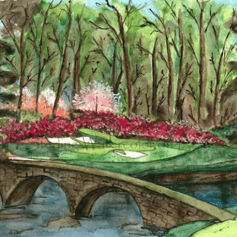 Sterling Watercolors awesome golf art 