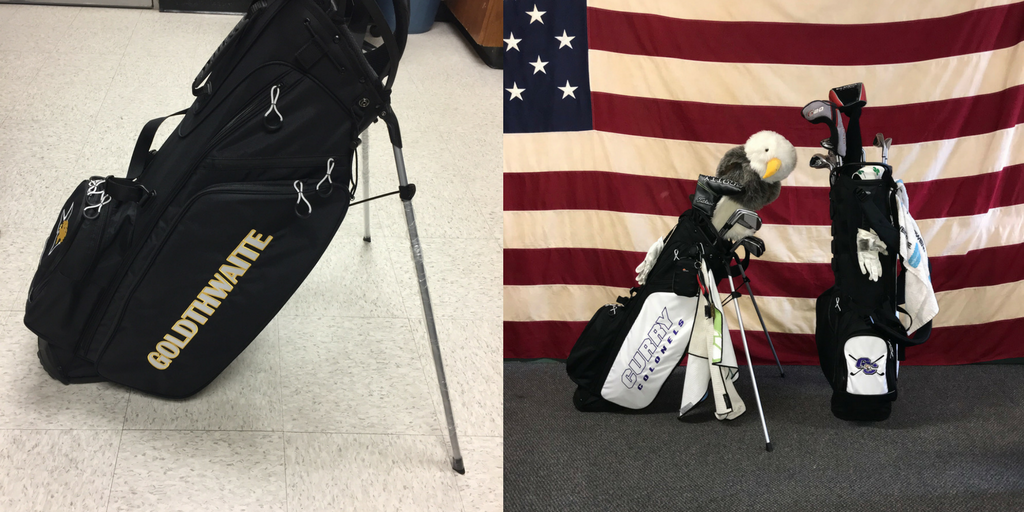 Goldthwaite HS and Curry College Custom OUUL bags